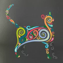 Kočka barevné křivky