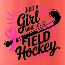 Just a girl who loves field hockey černo růžové