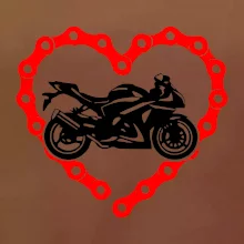 Moto srdce řetěz - supersport