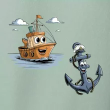 Parové triko - Loď a kotva