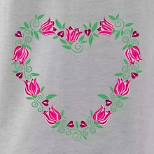 Červené tulipánové srdiečko (Pecka design)