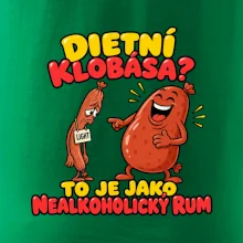 Dietní klobása jako nealkoholický rum