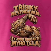 Třísky nevyndavám ty jsou součástí mýho těla - dřevěná paže
