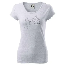 Surfař na vlně jedním tahem