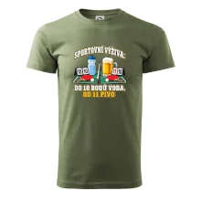 Sportovní výživa -  do 10 bodů voda, od 11 pivo