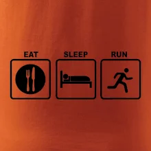 Eat sleep run čtverce