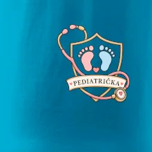 Pro nejmenší - pediatrický štít s otisky nožiček