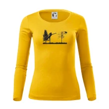 Disc golf - žena černý obrázek