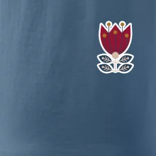 Folklor na prsu květina čtyřlistá