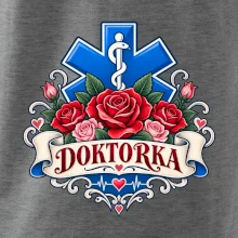 Doktorka - kříž a růže
