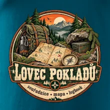 Lovec pokladů vintage horský odznak