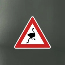 Dopravní značka - Pozor pštros