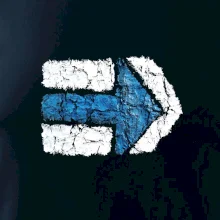 Párová turistická značka modrá