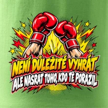 Není důležité vyhrát - komiksové červené boxerské rukavice