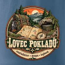Lovec pokladů vintage horský odznak