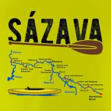 Mapa řeky Sázavy