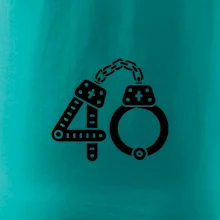 Narozeninové tričko pro policajta - pouta 40