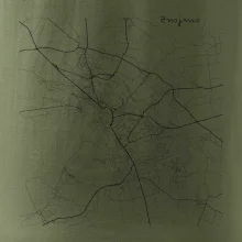 Černobílá mapa Znojmo