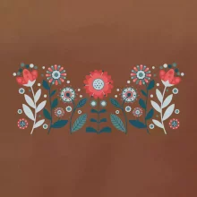 Folklor - květiny v řadě