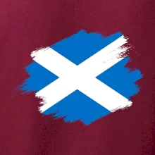 Skotská vlajka kreslená štetcem