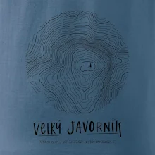 Velký Javorník - vrstevnice v kruhu