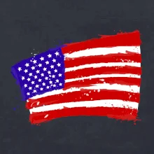 Americká vlajka ohnutá