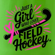 Just a girl who loves field hockey černo růžové