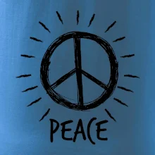 Peace symbol černobílý