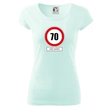 Dopravní značka - rychlost 70 - váš nápis