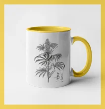 Konopí kytka černobílá