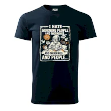 i hate morning people and mornings.... and people... - barevný obrázek