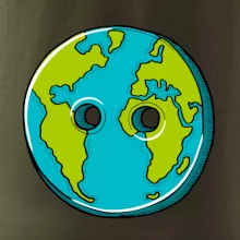 Planeta země knoflík (Pecka design)