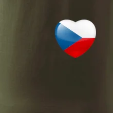Česká vlajka srdce - pravé prso