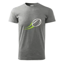 Minimalistický ragbyový míč v pohybu