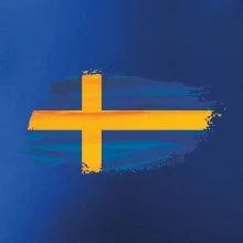 Švédská vlajka kreslená