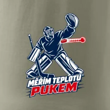 Hokejový teploměr pukem