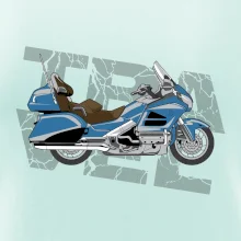 Cestovní motorka Amerika modrá