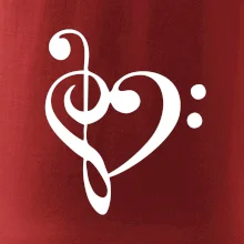 Houslový klíč srdce