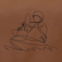 Kajak na vodě jedním tahem