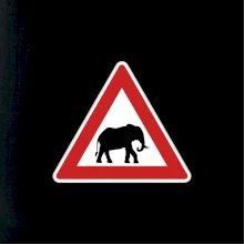 Dopravní značka - Pozor slon