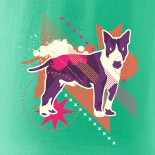 Pes abstrakce fialový