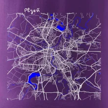 Plzeň mapa s vodními toky