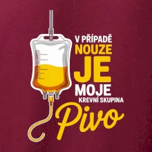 V případě nouze je moje krevní skupina pivo