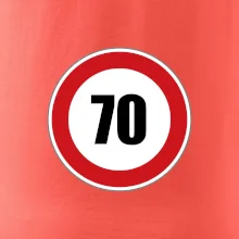 Dopravní značka - omezení rychlosti 70