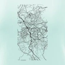 Černobílá mapa Liberec