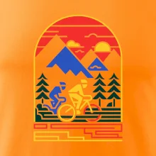 Cyklista na horách - logo