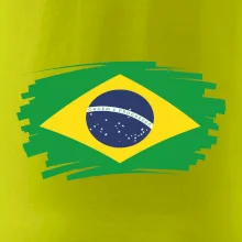 Brazílie vlajka štětkou Brazílie vlajka štětkou
