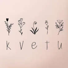 Kvetu - Nápis s květinami