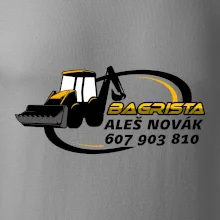 Bagrista v kruhu - vlastní nápis