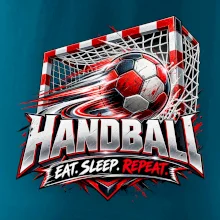 Házenkářský míč v brance eat sleep repeat
